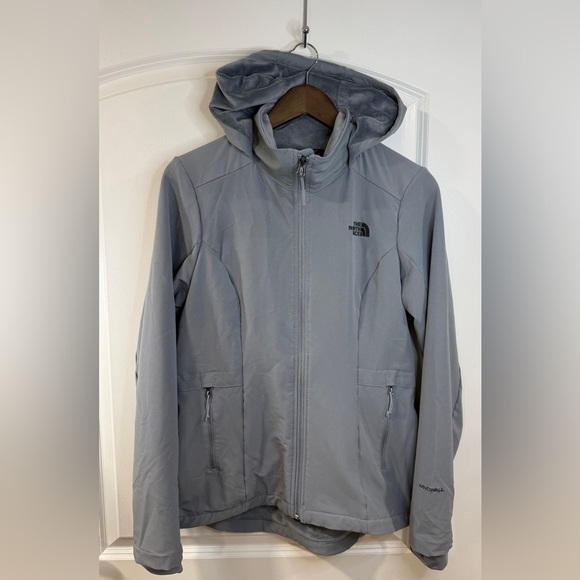 The North Face Jackets & Blazers - The North Face WindWall Jacket Womens Small Gray Fleece Lined Hooded Coat
